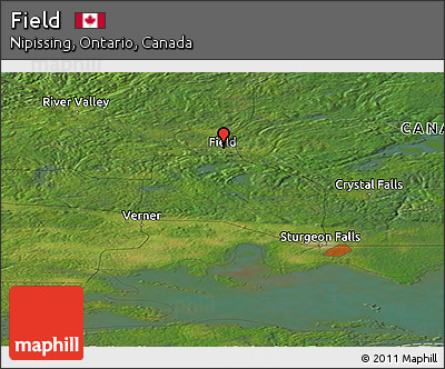 Satellite Panoramic Map of Field