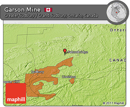 Physical 3D Map of Garson Mine
