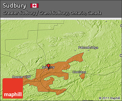 Physical 3D Map of Sudbury