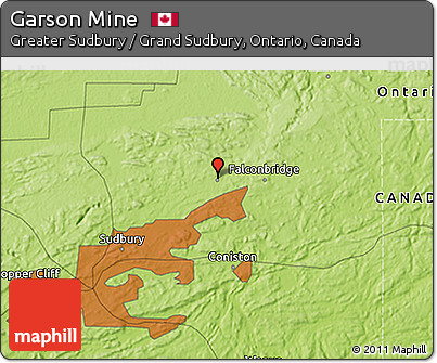 Physical 3D Map of Garson Mine