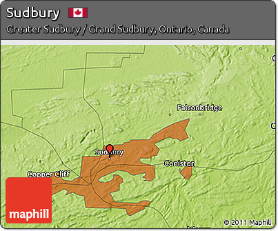 Physical 3D Map of Sudbury
