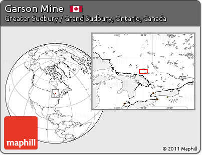 Blank Location Map of Garson Mine