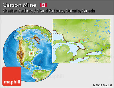 Physical Location Map of Garson Mine