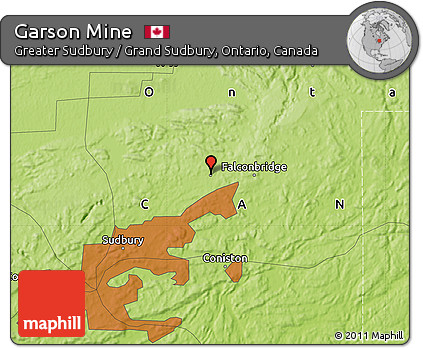Physical Map of Garson Mine
