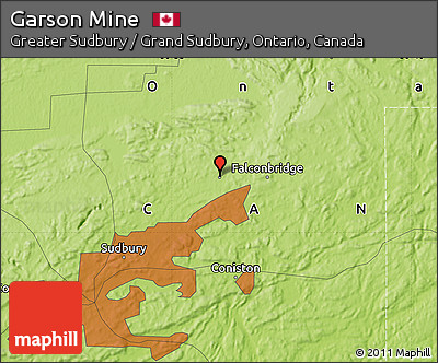 Physical Map of Garson Mine