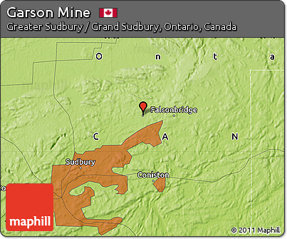Physical Map of Garson Mine