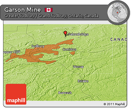 Physical Panoramic Map of Garson Mine