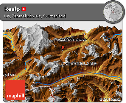 Physical 3D Map of Realp