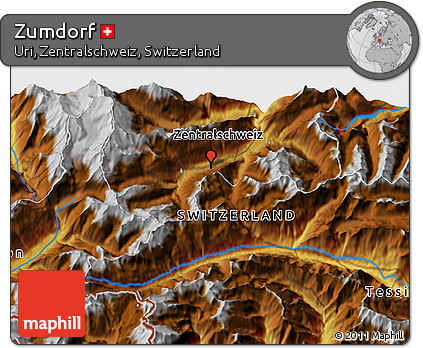 Physical 3D Map of Zumdorf