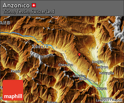 Physical 3D Map of Anzonico