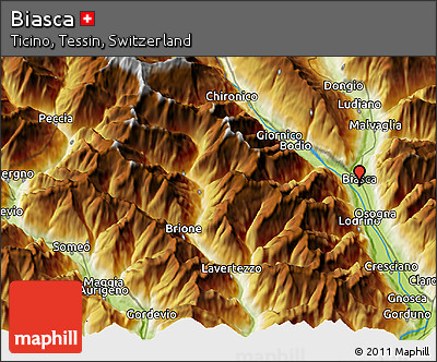 Physical 3D Map of Biasca