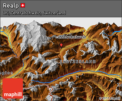 Physical 3D Map of Realp