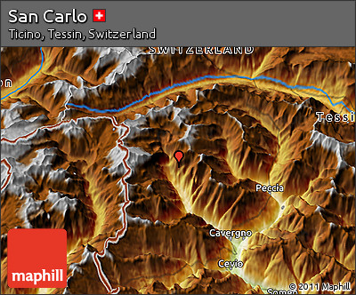 Physical 3D Map of San Carlo