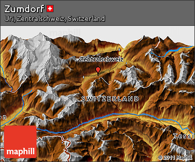 Physical 3D Map of Zumdorf