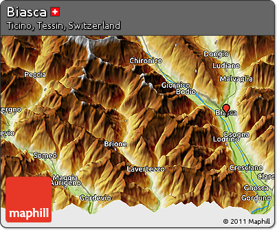 Physical 3D Map of Biasca