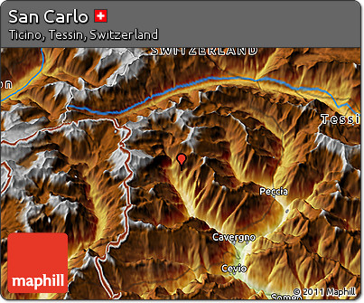 Physical 3D Map of San Carlo