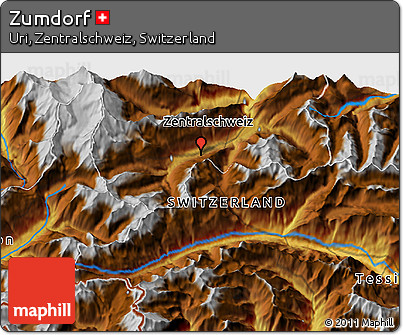 Physical 3D Map of Zumdorf