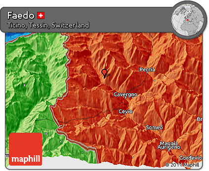 Political 3D Map of Faedo