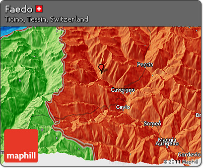 Political 3D Map of Faedo