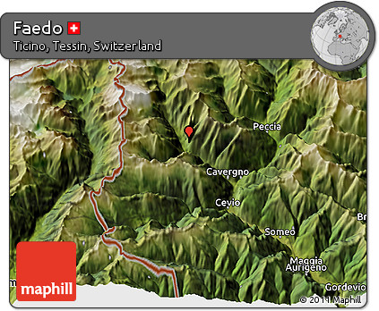 Satellite 3D Map of Faedo