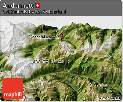 Satellite 3D Map of Andermatt