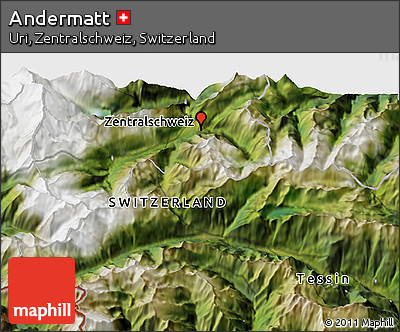 Satellite 3D Map of Andermatt