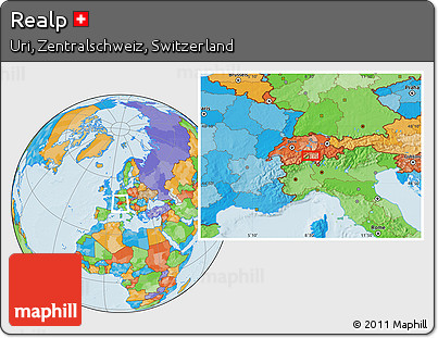 Political Location Map of Realp