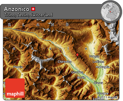 Physical Map of Anzonico