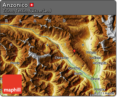 Physical Map of Anzonico