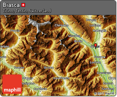 Physical Map of Biasca