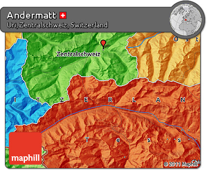 Political Map of Andermatt