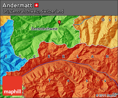 Political Map of Andermatt