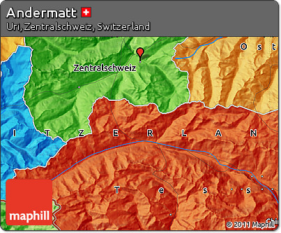 Political Map of Andermatt