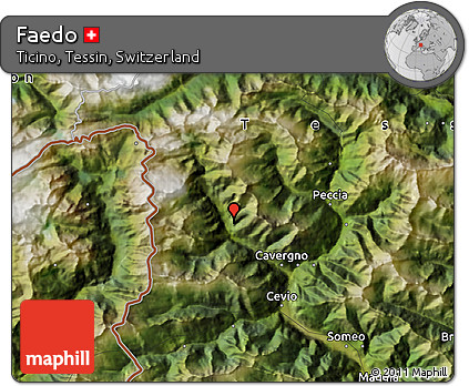 Satellite Map of Faedo