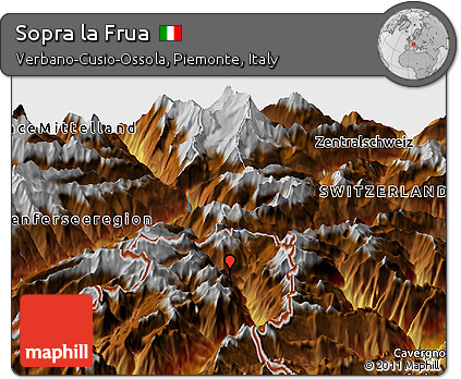 Physical Panoramic Map of Sopra La Frua