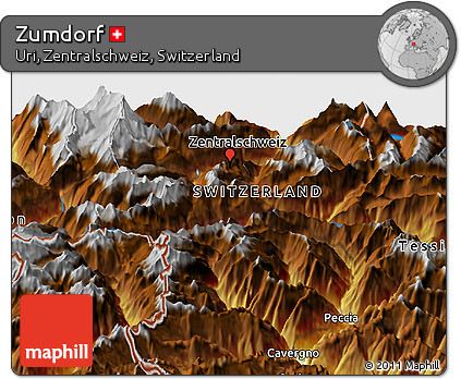 Physical Panoramic Map of Zumdorf