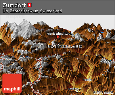 Physical Panoramic Map of Zumdorf