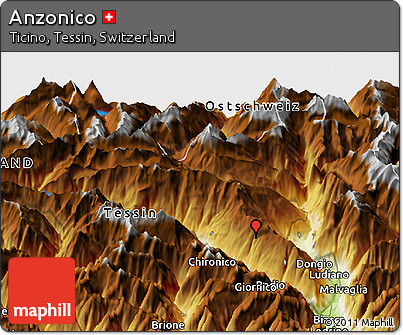 Physical Panoramic Map of Anzonico