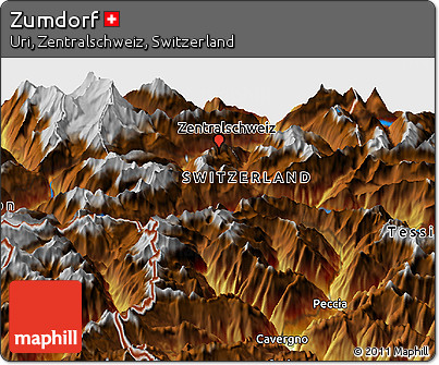 Physical Panoramic Map of Zumdorf