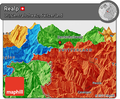 Political Panoramic Map of Realp