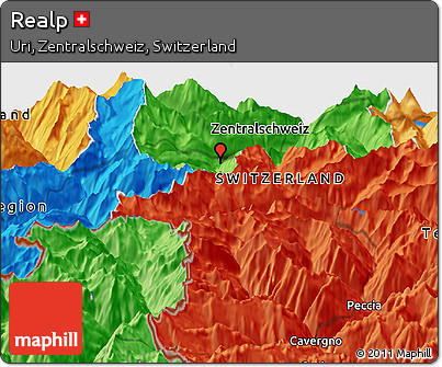 Political Panoramic Map of Realp