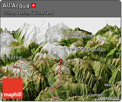Satellite Panoramic Map of All'Acqua