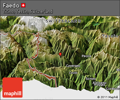 Satellite Panoramic Map of Faedo