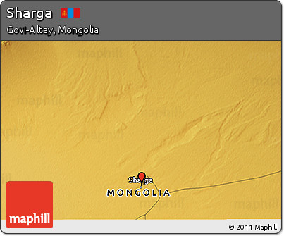 Physical 3D Map of Sharga