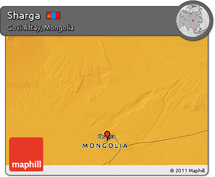 Political 3D Map of Sharga