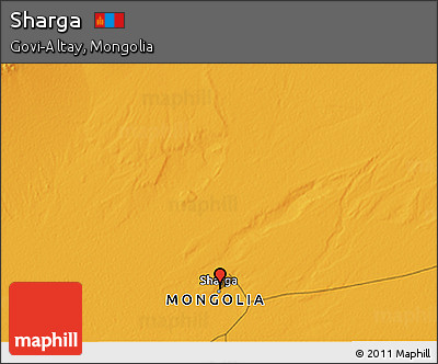 Political 3D Map of Sharga