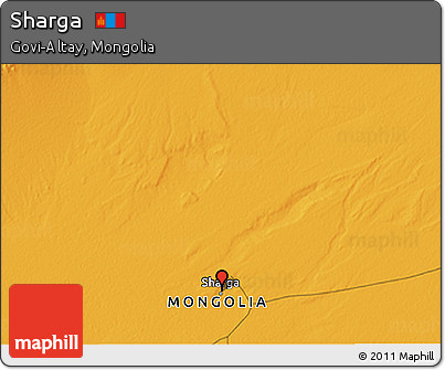 Political 3D Map of Sharga