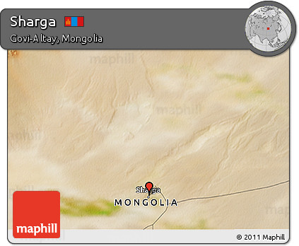 Satellite 3D Map of Sharga