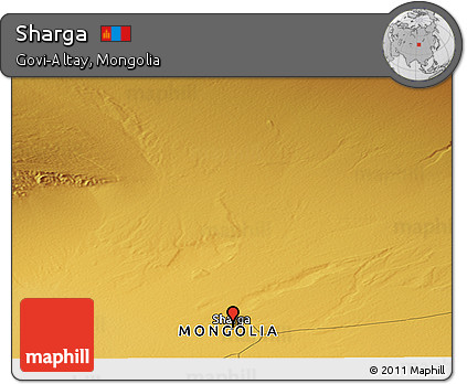 Physical Panoramic Map of Sharga