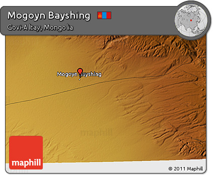 Physical 3D Map of Mogoyn Bayshing